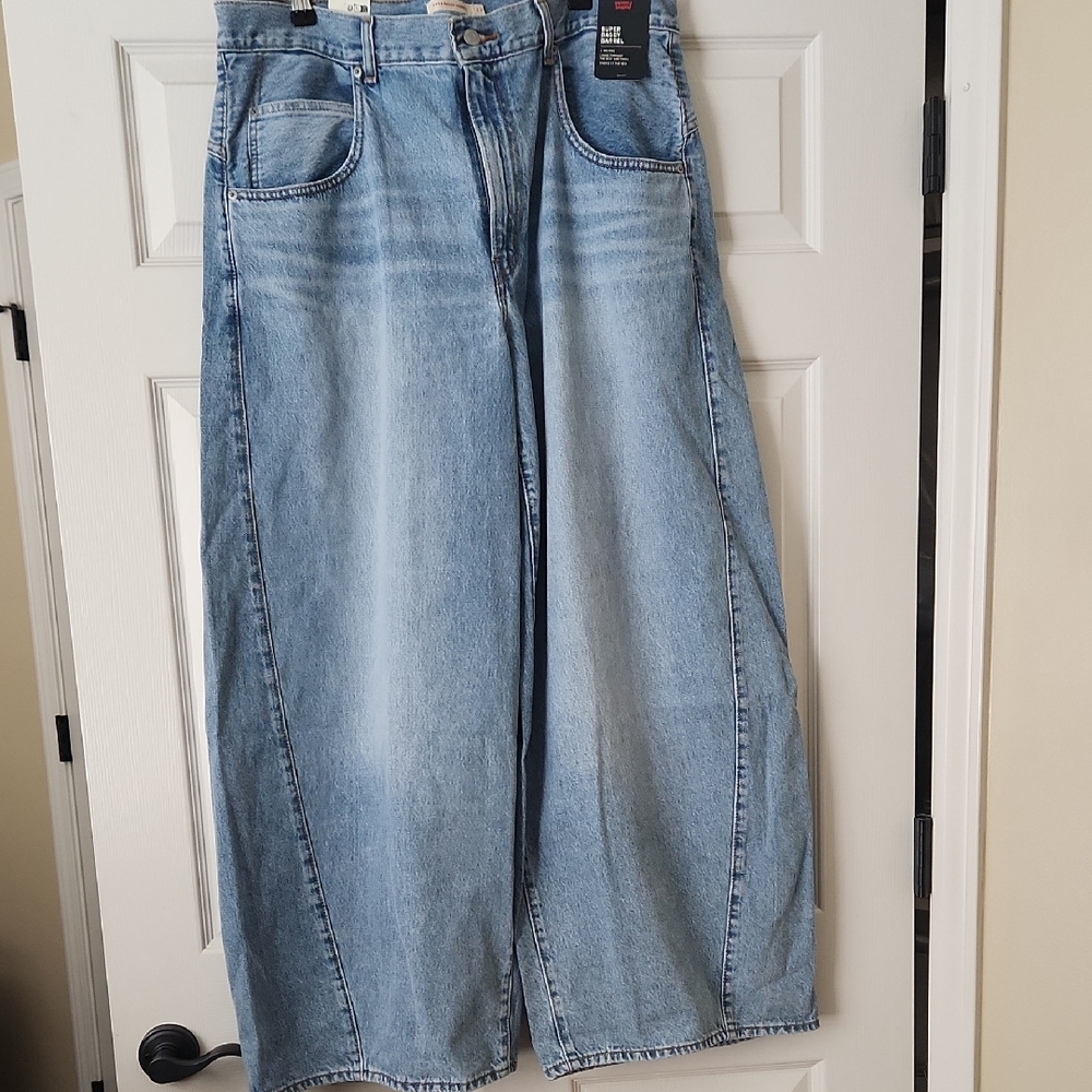 Levi's Light Blue Super Baggy Barrel Jeans